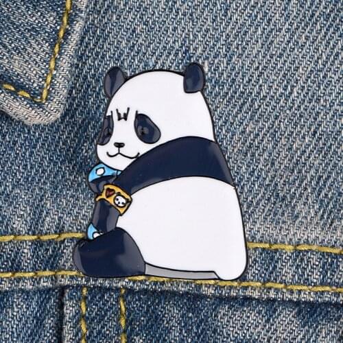 LT622 Jujutsu Kaisen Pins Japanese Anime Icons Panda Comics Enamel Pin Badge Cartoons Collar Lapel Jewelry Friends Birthday Gift