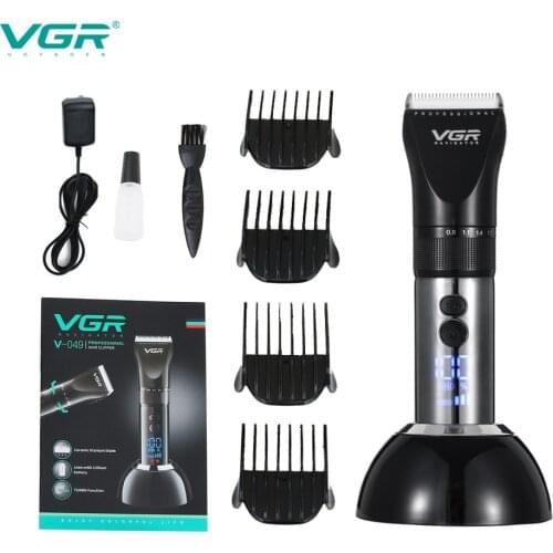 VGR LCD Digital Display Hair Clipper 15W High Power Professional Hair Trimmer for Men Electric Beard Cutter Hair Cutting Machine