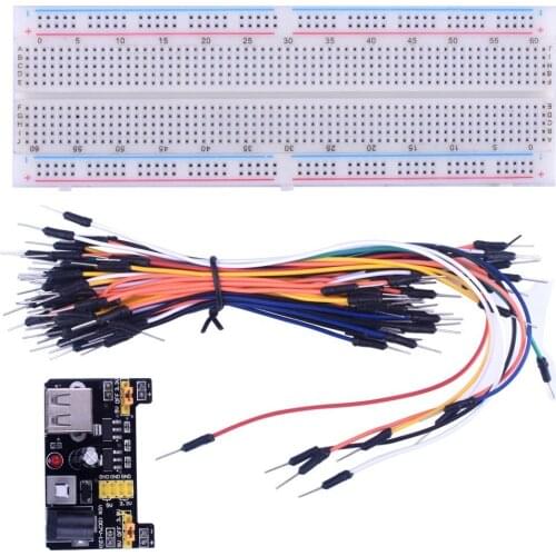 MB102 Breadboard & Power Module & 65pcs Bar Breadboard Electronics Kit for Raspberry Pi 3