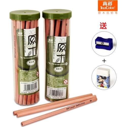 30pcs set wooden student HB/2B pencils Hexagon/Triangle shape free shipping
