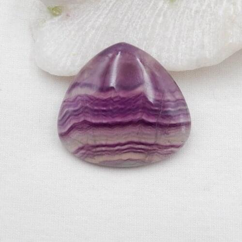 Natural Fluorite fashion women pendant Cabochon Bead,Semiprecious jewelry pendant,32x39x8mm21.4g