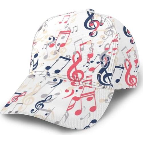 2020 New Baseball Cap Fishing Caps Men Outdoor Hunting Hat Hiking Hat Falling Abstract Musical Notes