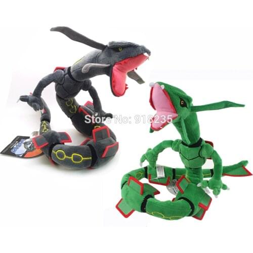 New 78CM Green Black Rayquaza Dragon Plush Toys Soft Anime Dolls For Best Gifts Stuffed Toy Retail