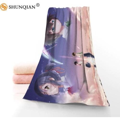 New Custom Your name Towel Printed Cotton Face/Bath Towels Microfiber Fabric For Kids Men Women Shower Towels