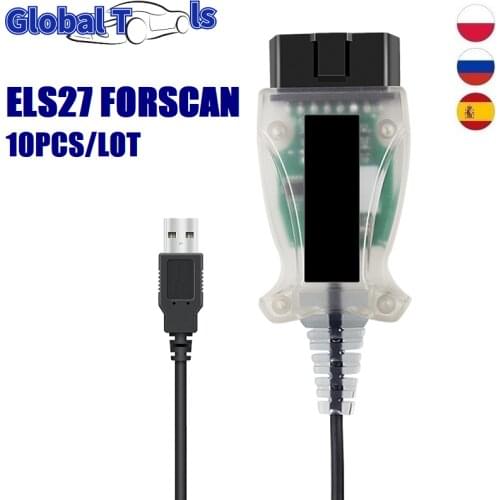 New V2.3.8 ELS27 Forscan Diagnostic Tool PIC24HJ128GP FTDI Mircochip for ELM327&J2534 Pss-Thru EL S27 for Ford Focus Mazda