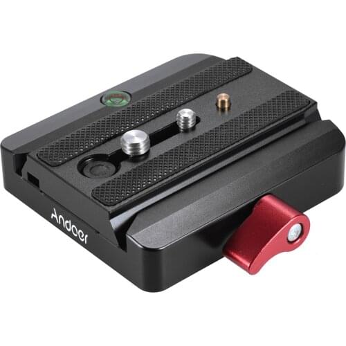 Andoer Rapid Connect Adapter with Quick Release Sliding Plate for Manfrotto Tripod 577 Replacement