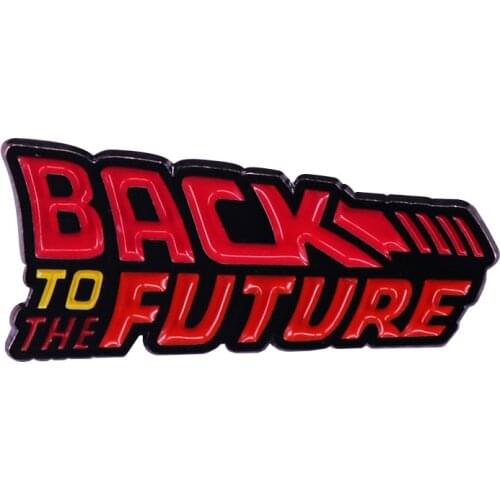 PF049 Dongmanli Back To The Future Hard Enamel Pins Brooches Women Men Backpack Bags Badge Lapel Jewelry Friends Gifts