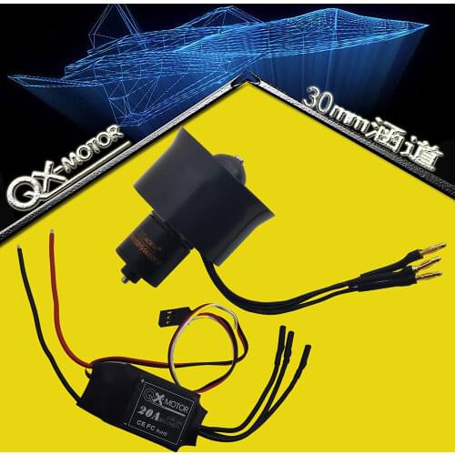 QX-Motor 30mm Duct Fan Set 6 Blades EDF With 14000kv 7000KV Brushless Motor and 20A ESC For RC Drone Accessories Parts Wholesale