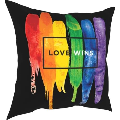 LGBT Rainbow Pillowcase Home Decorative Gay Pride Lesbian Parade Bisexual Gaypride Cushion Cover Throw Pillow for Sofa