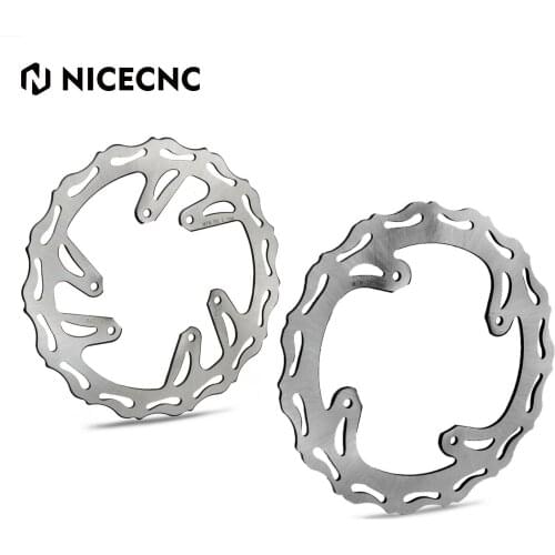 NICECNC Front Rear Brake Disc Rotors For CR 125E 125R 250E 250R CRF 250X 450R 450X CR125 CR250 CRF250R CRF250X CRF450R CRF450X