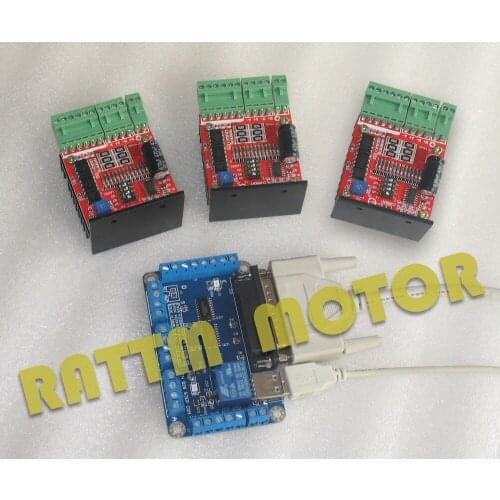 3pcs 48V/4.5A CNC stepper kit TB6600 stepper motor driver & 5Axis breakout board driver card for CNC Router Milling