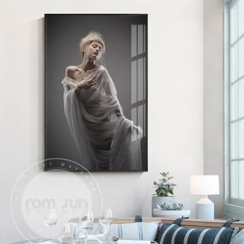 Modern Abstract Painting Beauty Lady Picture Art Decoration Home Decor Modular Painting flowerTriptych Tableau Print Frameless
