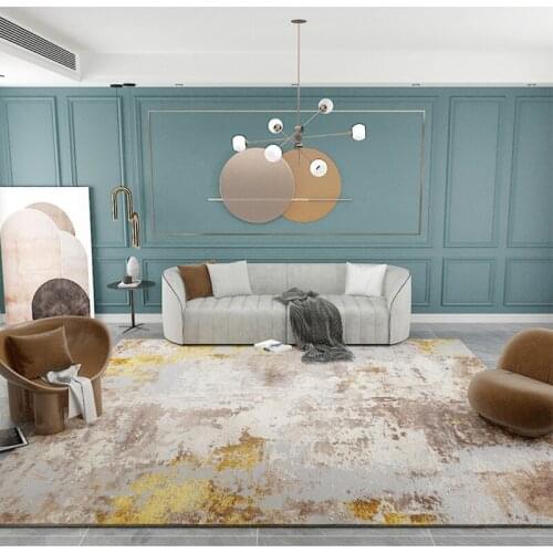 Vintage Abstract American Style Living Room Bedroom Carpets Simple Rug Modern Villa Carpet Study Thick Room Decor Mat Large