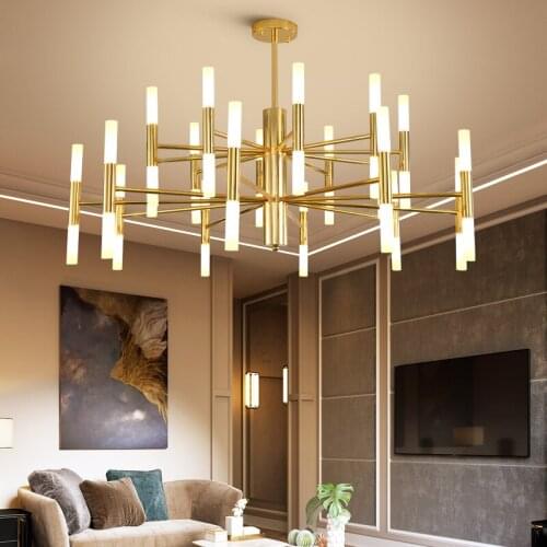 Gold Chandelier Lighting For modern home decor bedroom Dining room chandelier lightiing led chandelier Lamp Fixture