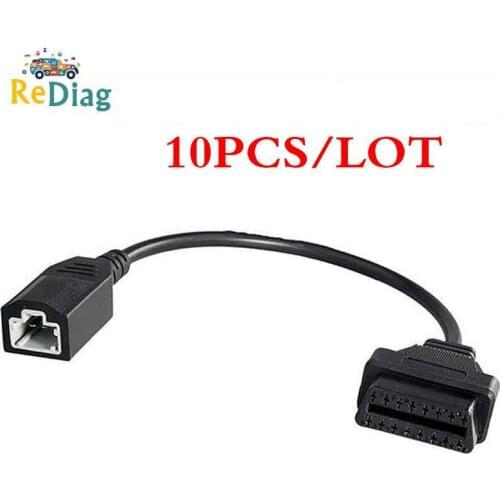10PCS/LOT For honda 3pin to OBD 2 16pin Cable For Honda Car Scanner OBD1 OBD2 OBDII Adapter 3 pin to 16 pin Free Shipping