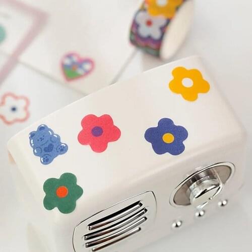 100PCS Kawaii Scrapbooking Journal DIY Material Tape Stationery Supplies Diary Decorative Monolithic Shaped Food Dot Tape