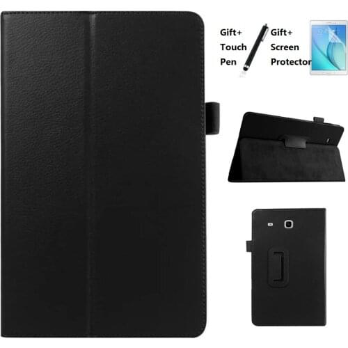 2 Section Foldable Litchi Pattern Protective Cover Case for Samsung Galaxy Tab E 9.6 T560 T561 Cases