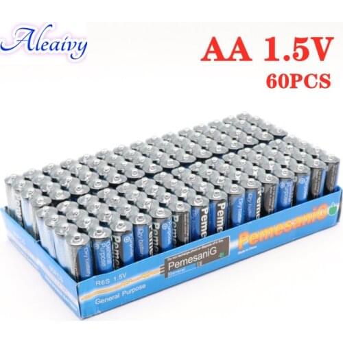 NEW 60PCS Disposable Alkaline Dry Battery AA 1.5V Battery, Suitable For Camera, Calculator, Alarm Clock, Mouse, Remote Control