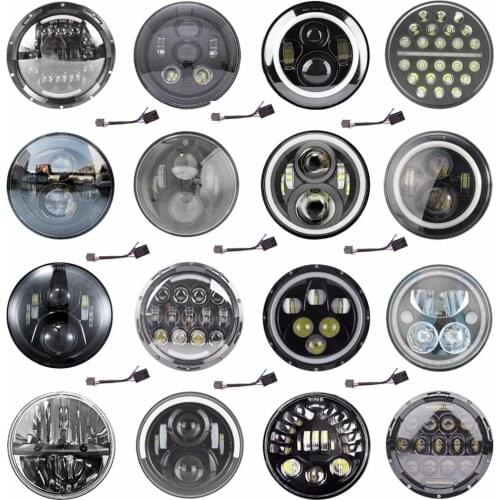 7 inch LED Headlight Halo DRL Light for motorcycles Rod FatBob Heritage Softail Slim Deluxe Switchback Road King Motorcycle
