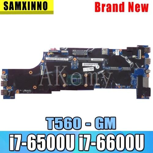 Akemy For Lenovo ThinkPad T560 W560S P50S T560 Laotop Mainboard T560 Motherboard 01AY312 with i7-6500U i7-6600 CPU