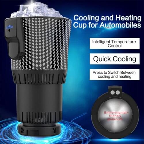 Mini Car Fridge Warmer Car Accessories Smart Electronics Car Heating Cooling Cup 2 In 1 Trendy Portable Drink Cooler And Warmer