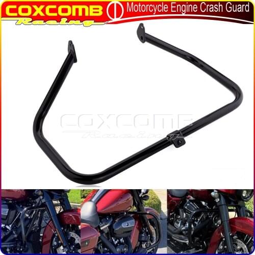 Motorcycle Crash Bar Bumper Highway 1-1/4" Tube Engine Guard for Harley Touring Road King Street Glide FLHX FLHR FLHT 1997-2008