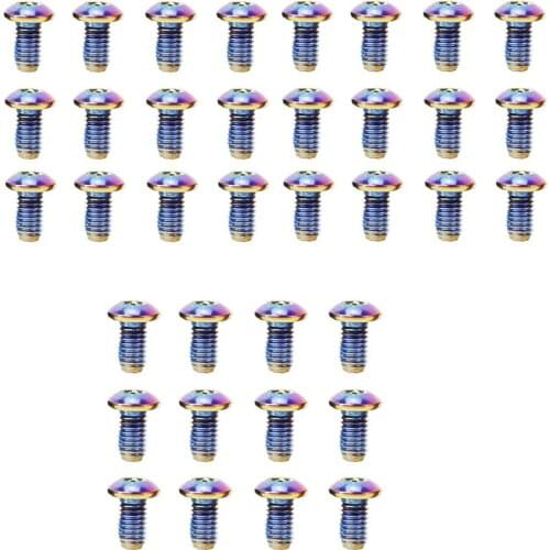 M5X10 MTB Road Bike Disk Brake Rotor Bolts Steel T25 Screws Cycling Disc Screw Bicycle Accessories,Multicolor