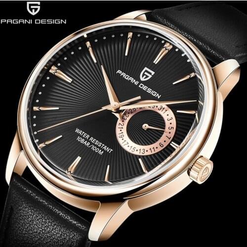 PAGANI DESIGN Top Brand Military Sports Quartz Watch Mens Business Casual Chronograph Luxury Mens Leather Watch Mens Watch