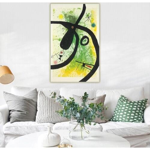 Joan Miro《The Octopus Hunter》Abstract Canvas Oil Painting Artwork Poster Picture Wall Hanging Decor Home Living Room Decoration