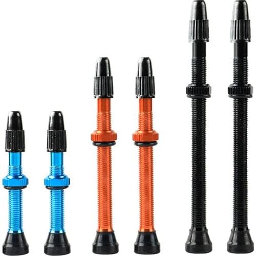 Bicycle 1PCS 40/60/80mm Presta Valve for Road MTB Bicycle Tubeless Tires Brass Core Alloy Stem Tubeless Sealant Compatible