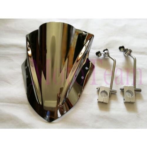 New Universal For Yamaha MT125 FZ1 FZ8 FZ8N XJ6 XJ6N MT-01 MT03 MT09 MT07 Moto Windshield Windscreen w/ Adjustable Bracket