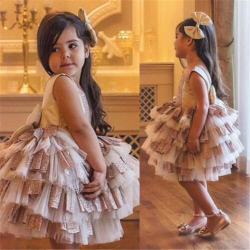PUDCOCO Princess Baby Girl Toddler Party Tutu Dress Pageant Wedding Birthday Gown Formal