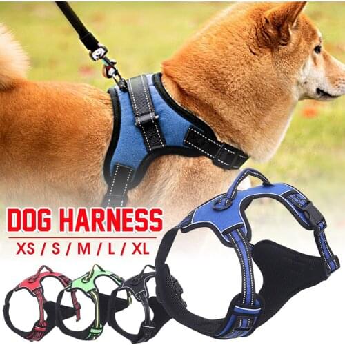 Durable Reflective Pet Dog Harness For Dogs Adjustable Big Dog Harness Pet Walking Harness Summer Walk Out Pets Accessories