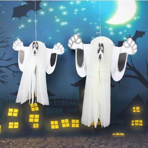 The Size Of Three-Dimensional Ghost Kids Halloween Ghost Favors Charm Pendant Halloween Party Decorations Supplies Props Mall