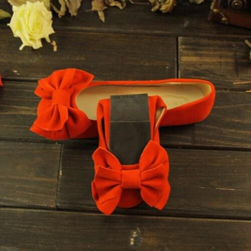 Plus Size Spring\Autumn Leather Shoes Woman Flats Work Classi Fashion Bowknot Female Casual Ballet Ladies Shoes 869