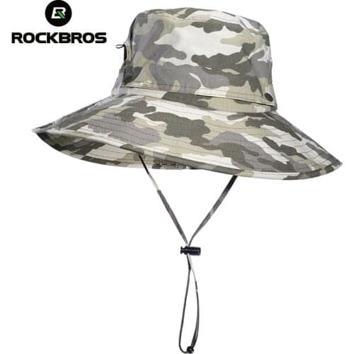 ROCKBROS Fishing Hat Anti-UV Hunting Camouflage Hats Outdoor Mountaineering Hat Airsoft Tactical Cap Hiking Camping Hats Sun Hat