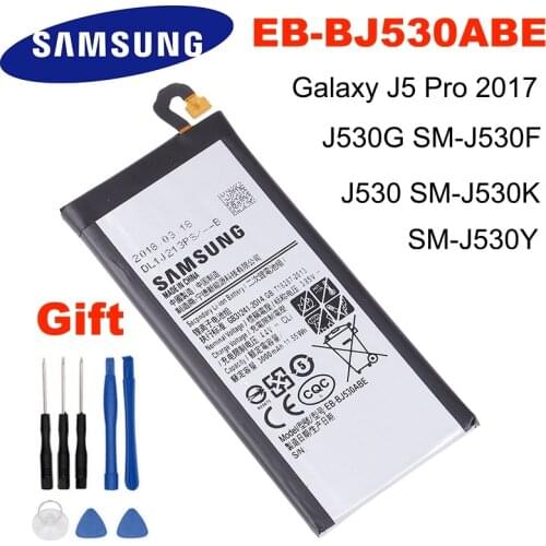 SAMSUNG Orginal EB-BJ530ABE 3000mAh Battery For Samsung Galaxy J5 2017 /J5 Pro J530 J530F J530G SM-J530K SM-J530F SM-J530Y