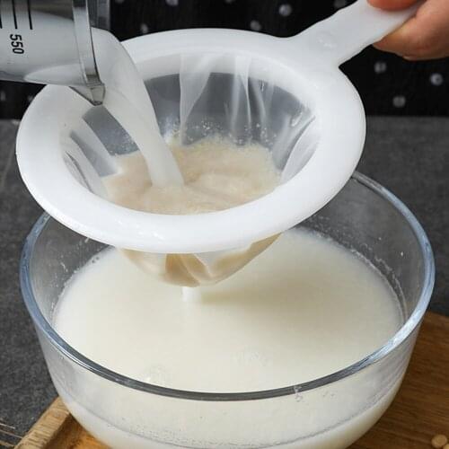 100/200/400 Mesh Kitchen Ultra-fine Mesh Strainer Kitchen Nylon Mesh Filter Spoon For Suitable For Soy Milk Coffee Milk Yogurt