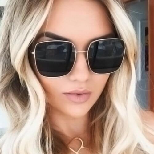 Sunglasses Women 2021 Brand Designer Mirror Retro Sun Glasses For Women Luxury Vintage Sunglasses Female Black Oculos TYJ-33