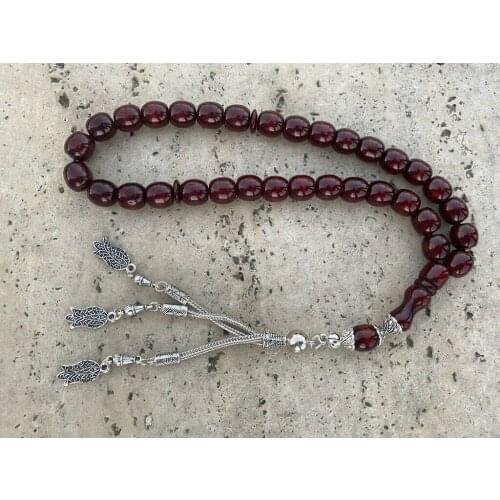 Tasbih Ottoman Faturan German Cherry Amber Sandalous Misbaha Rosary Free Shipping #19