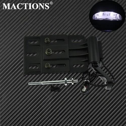 Motorcycle Telescopic Folding LED Light Side Mount License Plate Bracket For Harley Sportster XL 2004-2016 883 1200 Forty Eight