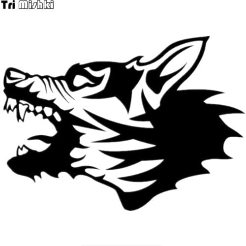 Tri Mishki HZX486 14.5*20cm angry dog car sticker funny auto car stickers