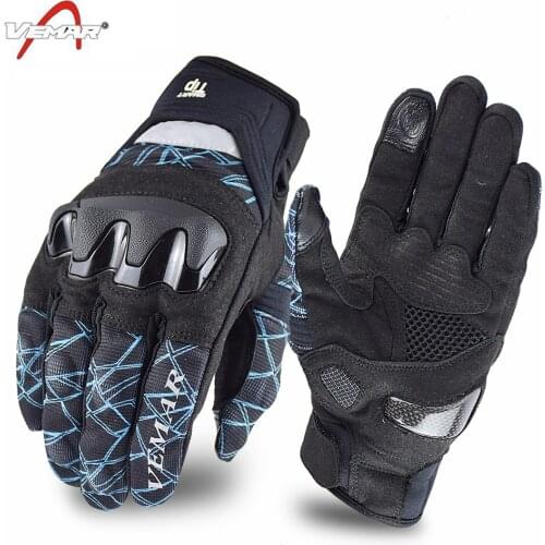 VEMAR Summer New Motorcycle Riding Racing Gloves Touch Screen Breathable Full Finger Gloves Motocross luva moto Shockproof S-2XL