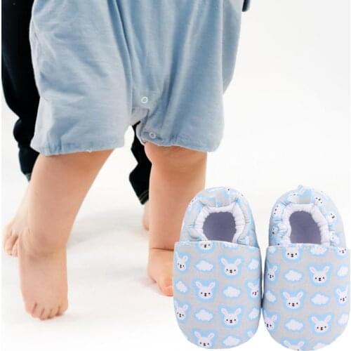 1 Pair Four Seasons Baby Shoes Cartoon Pattern Wear-Resistant Breathable Cotton Toddles Unisex Crib Shoes for Infant Accessories