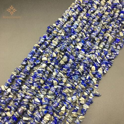 Grade High Quality A 5-8mm Pretty Natural Lapis Lazuli Chip Gravel DIY Gems Loose Beads Strand 30inches Jewelry Making