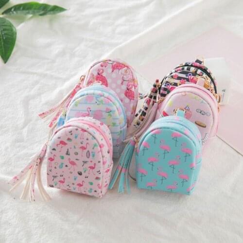 High Quality Cute Women Girl Coin Purse Mini Flamingo PU Zipper Wallet Key Holder Pouch NEW