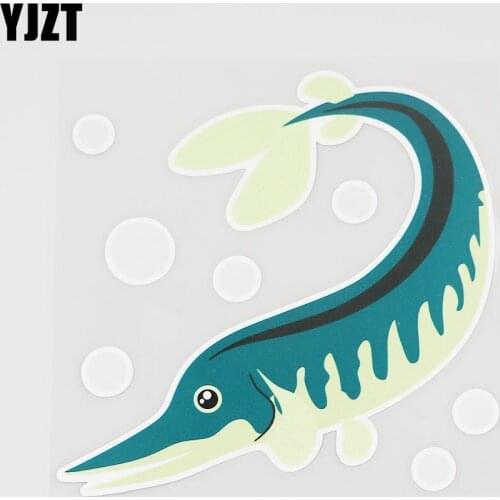 YJZT 14.4CMX14.4CM Superior Quality Fish Car Sticker Cartoon Modeling Pvc Decal 6A-0282