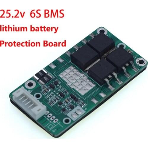 1pcs 25.2V 6S 15A 20A Li-ion 18650 Battery Pack BMS PCB board PCM w/ Balance Integrated Circuits Board for e-bike ebicycle