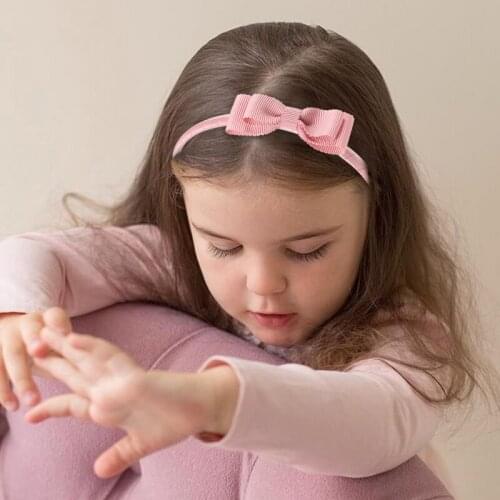 1 PC Cute Bowknot Headbands For Children Plastic Hairband For Girls Mini Bow Headband Ribbon For Little Girl Hair Accessories