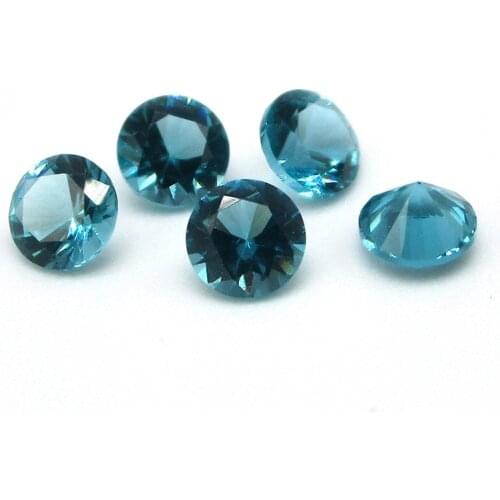 1000pcs Per Lot 5A Grade #110 Blue Green Nano Stones 0.9/1/2/3mm0.9mm-3.0mm Round Brilliant Cut Loose Nanostone